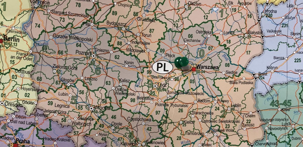 Polijas karte, zaļa kniepadata