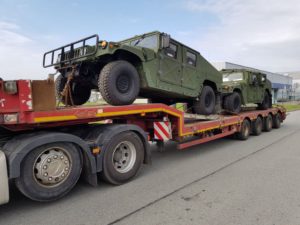 Gaisa un jūras nodaļa, bruņutransporta pārvadāšana ar autotransportu